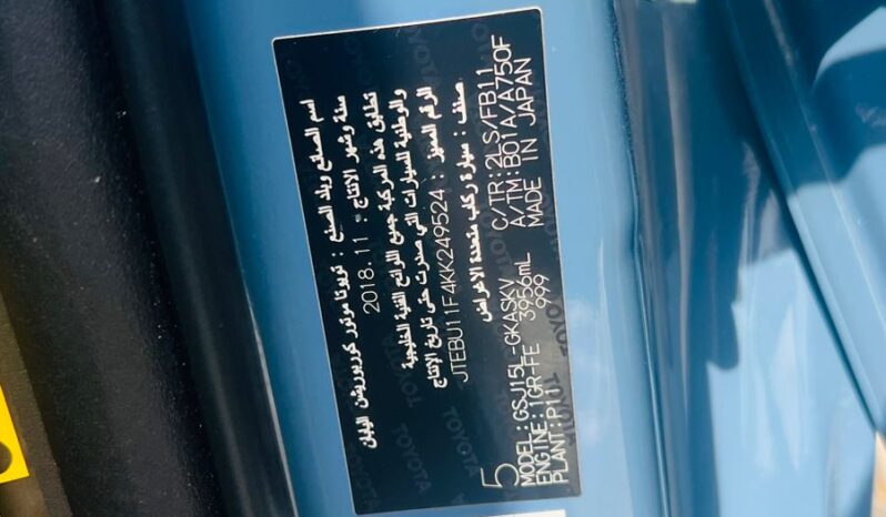 
								Toyota fj cruiser 2019 gcc full									